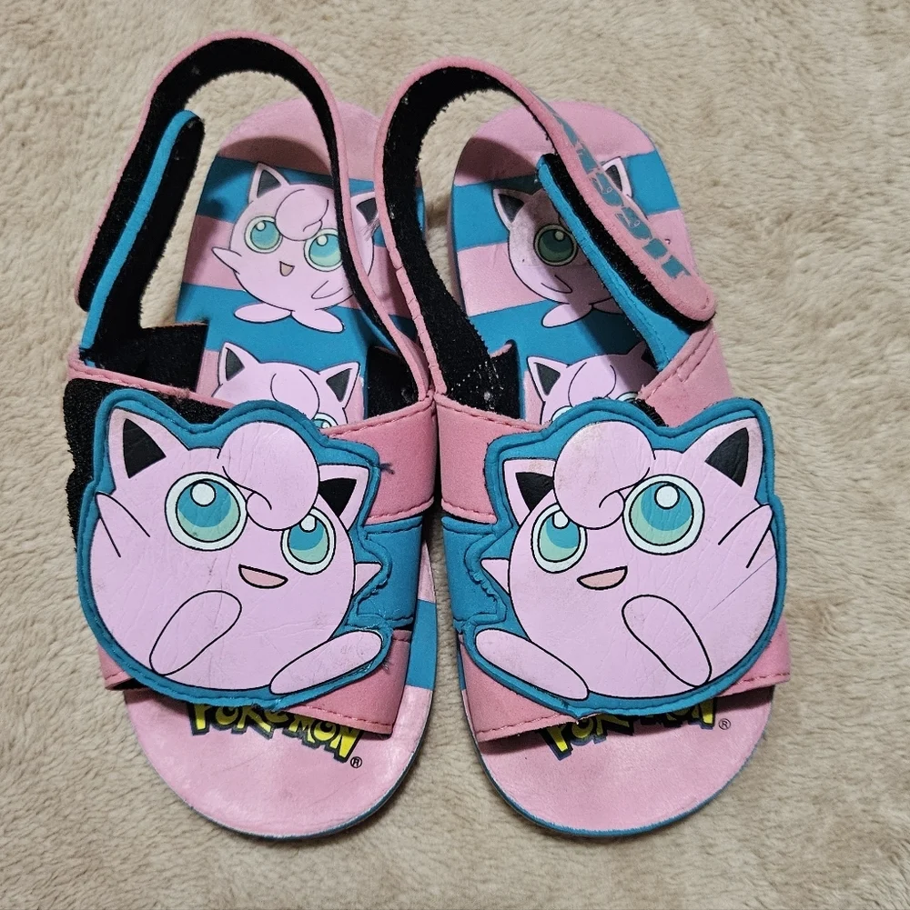 Pokemon Jigglypuff Kids Sandals - Pink and Blue